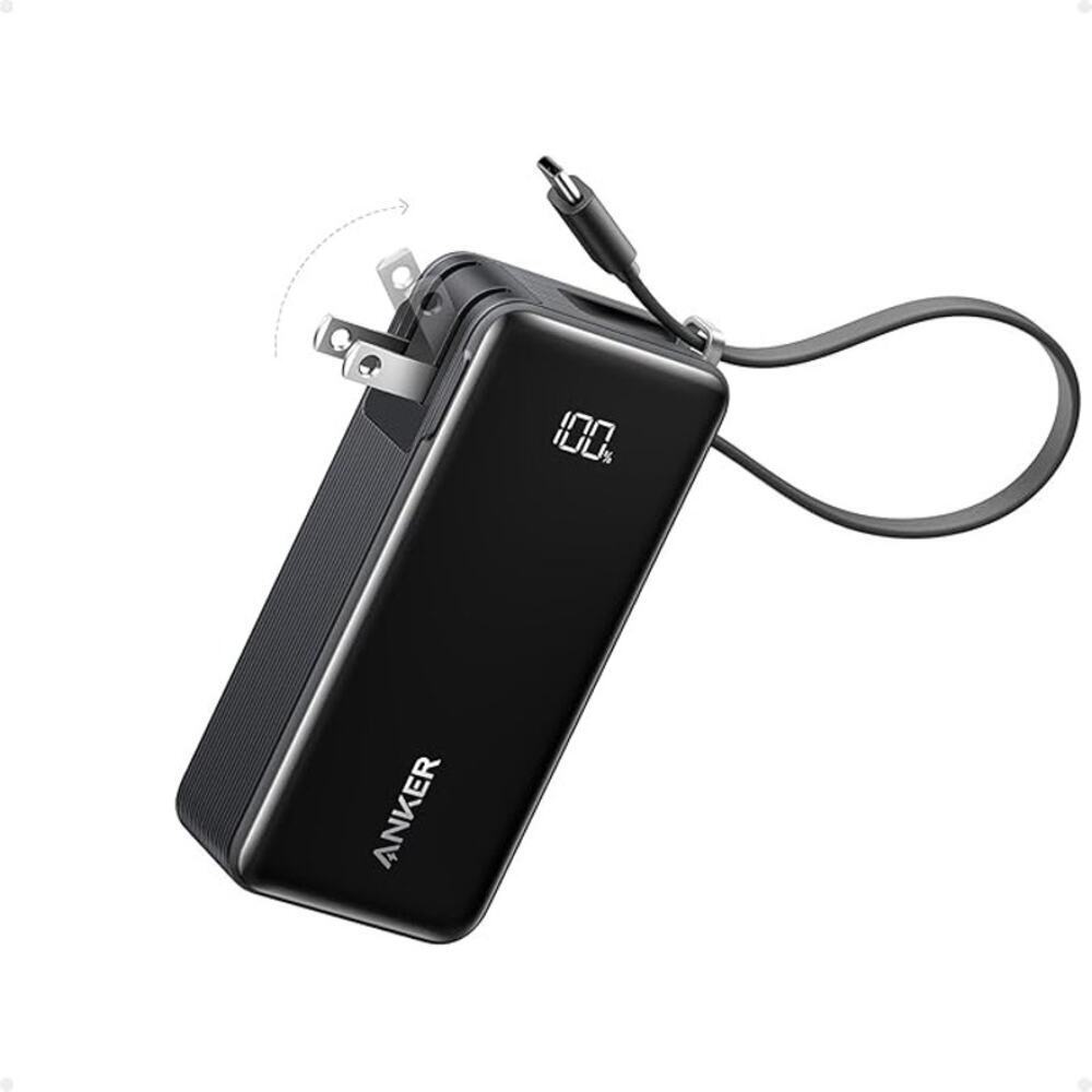 Anker Nano 3in1 Portable Charger 10000mAh USB C Foldable Plug 30W Power Bank